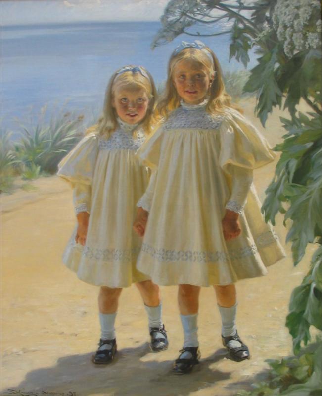 The Benzon daughters, 1897 - Peder Severin Kroyer Painting On Canvas